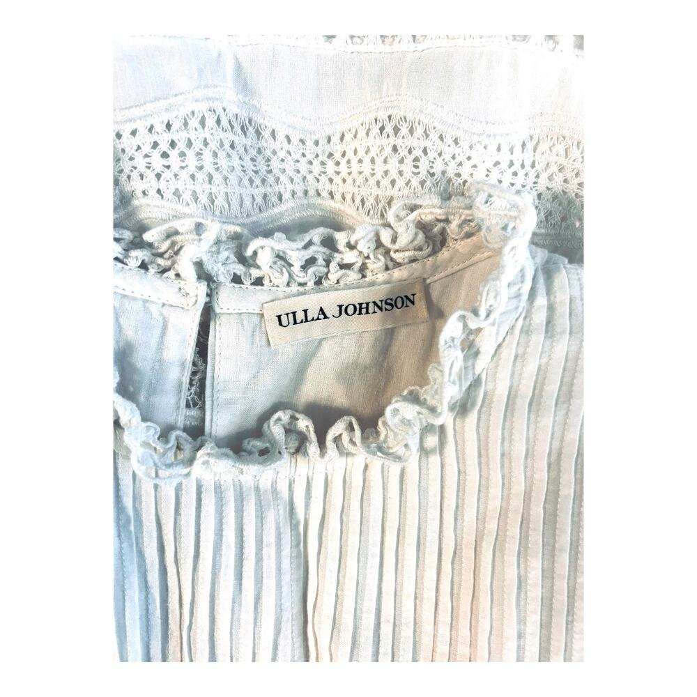 Ulla Johnson Octavia Dress Cowrie Lace Pintuck Mini Dress Size 4 Ivory - Picture 3 of 7